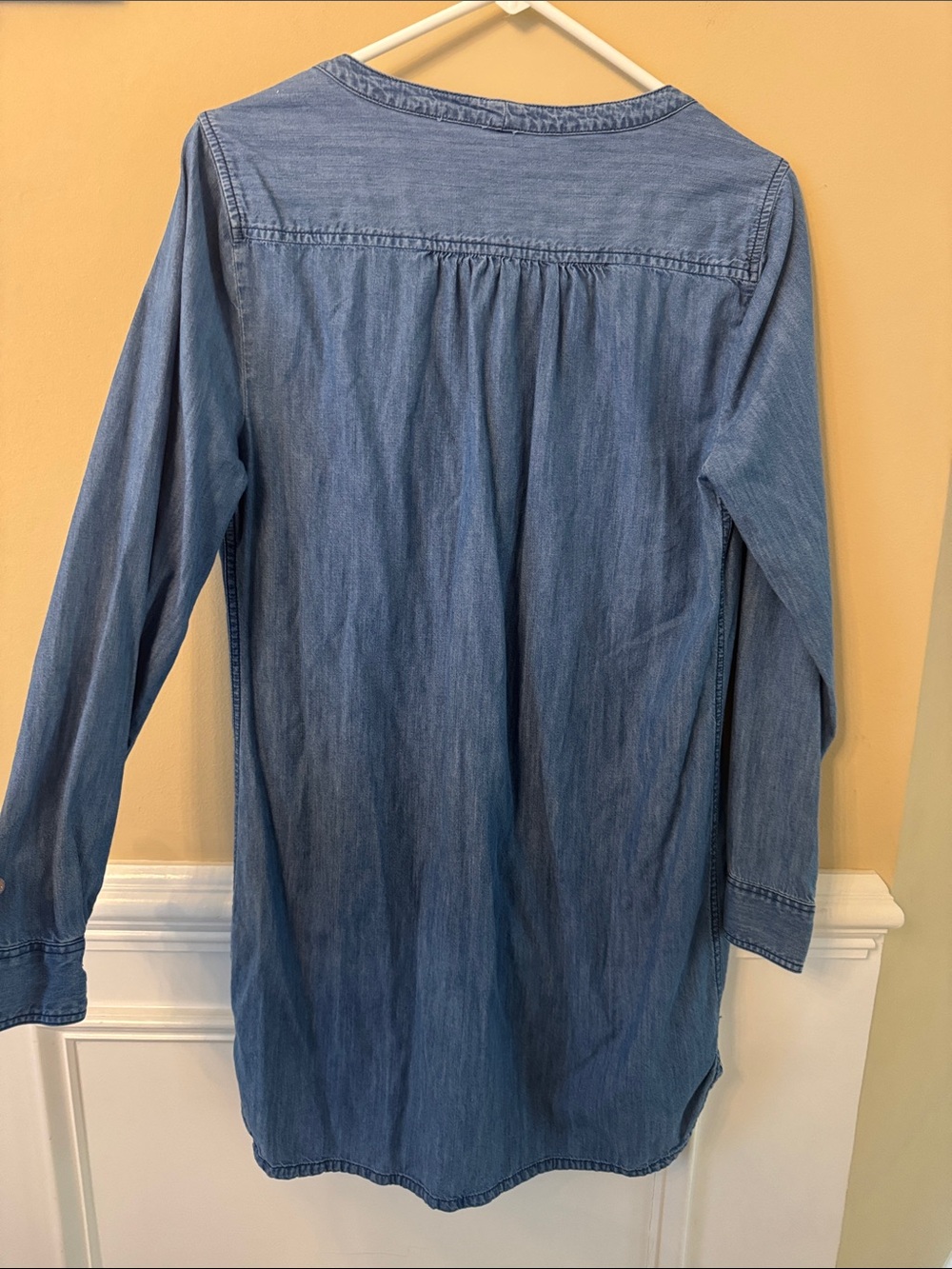Express Light Blue Denim Tunic Shirt Dress - Picture 6 of 6